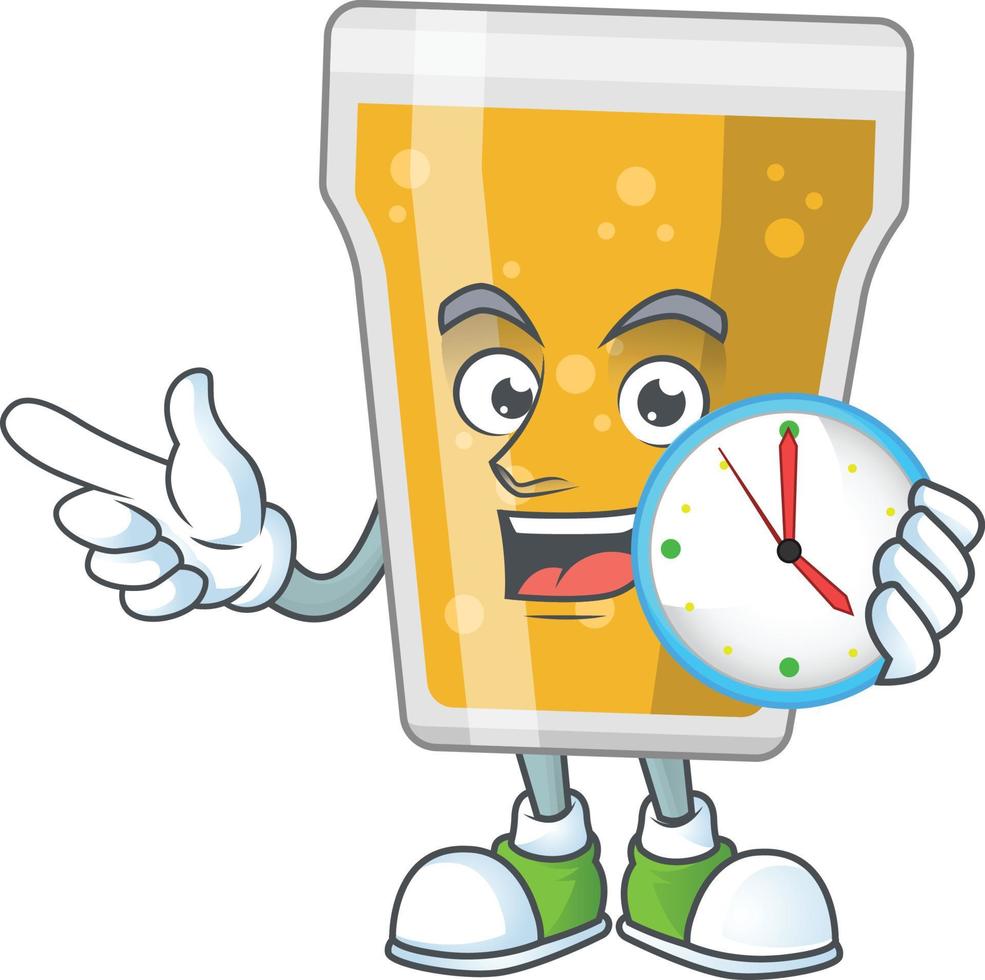 Cartoon character of mug of beer vector