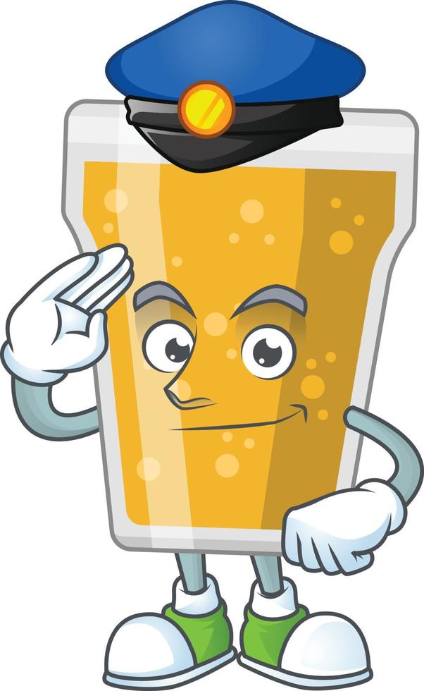 Cartoon character of mug of beer vector