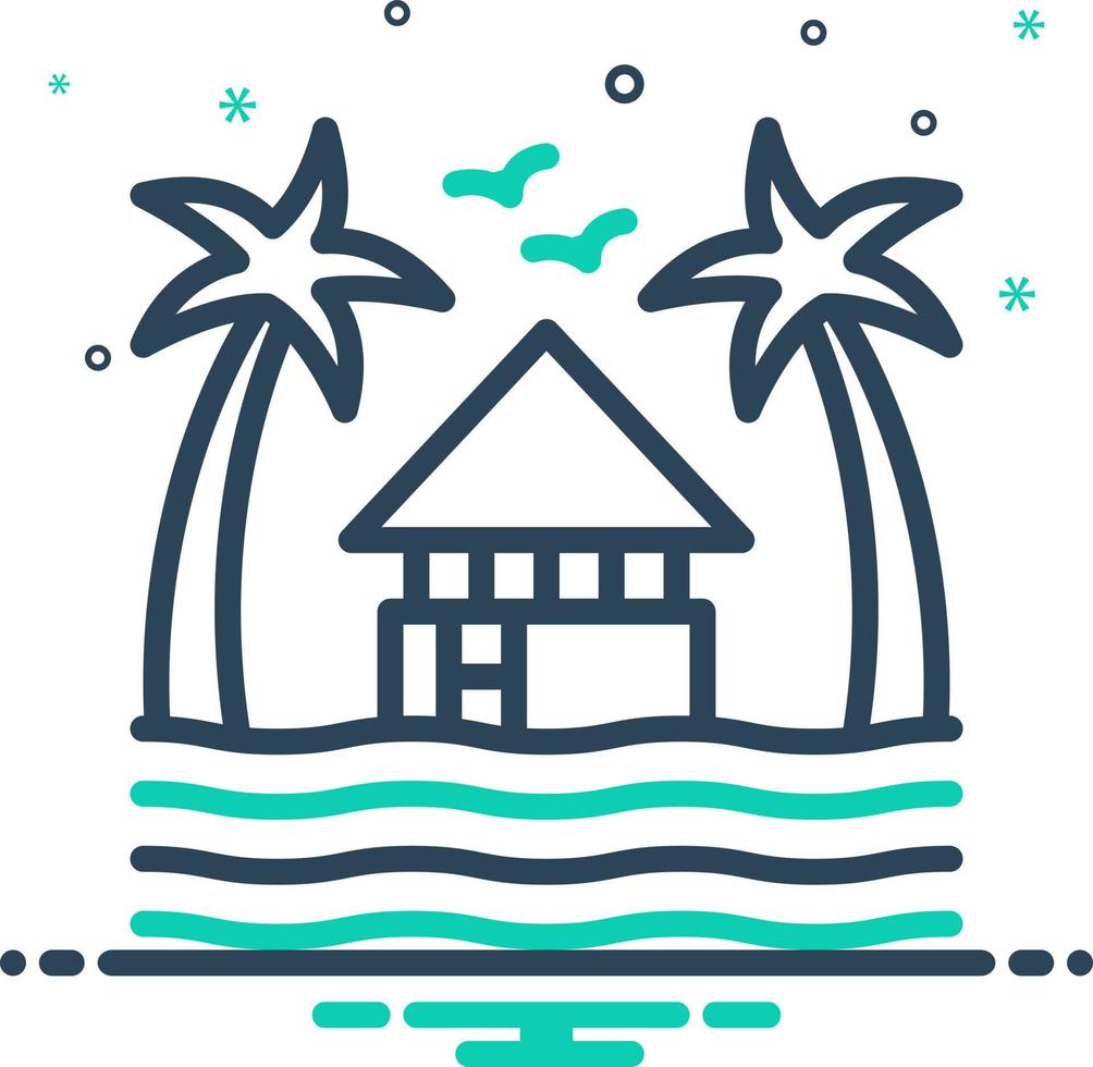mix icon for resorts vector