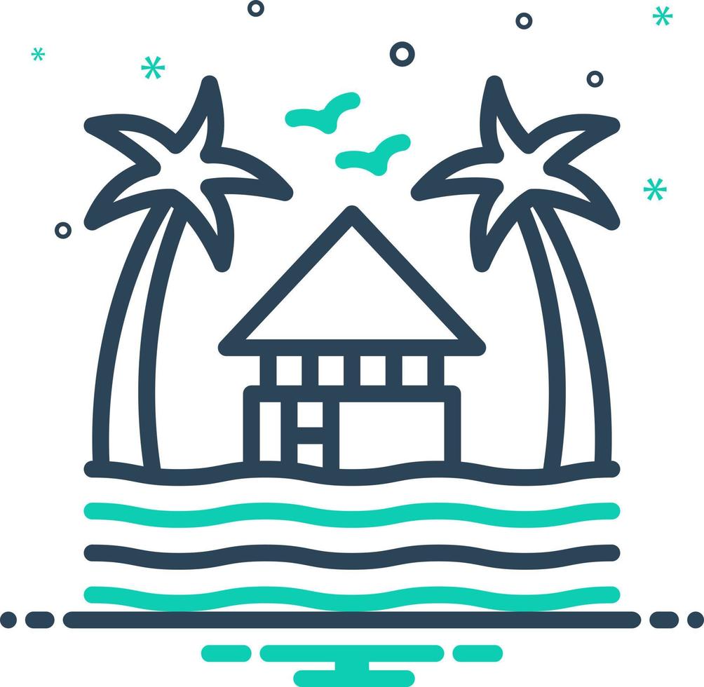 mezcla icono para resorts vector