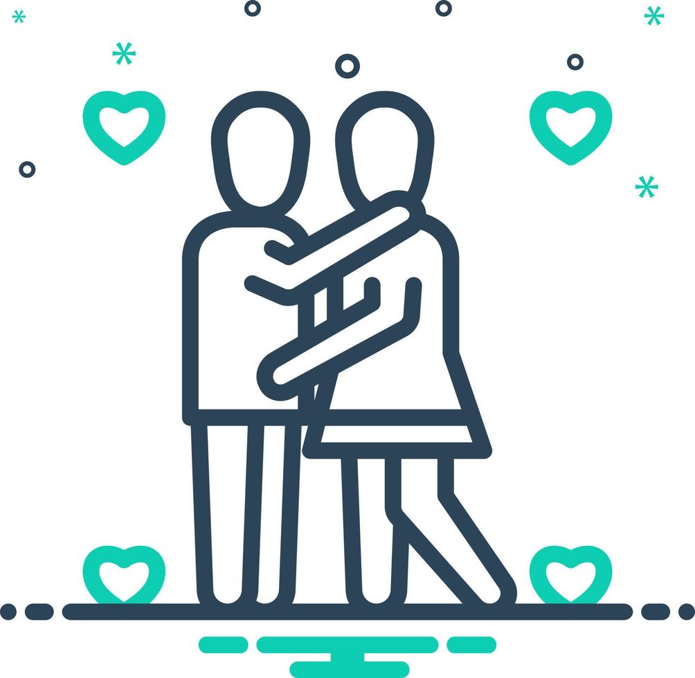 mix icon for romantic vector