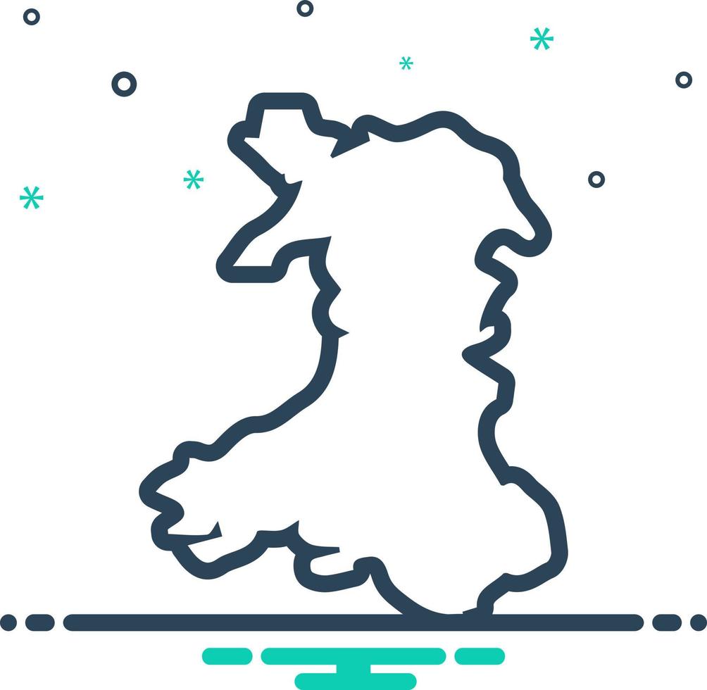 mix icon for wales vector