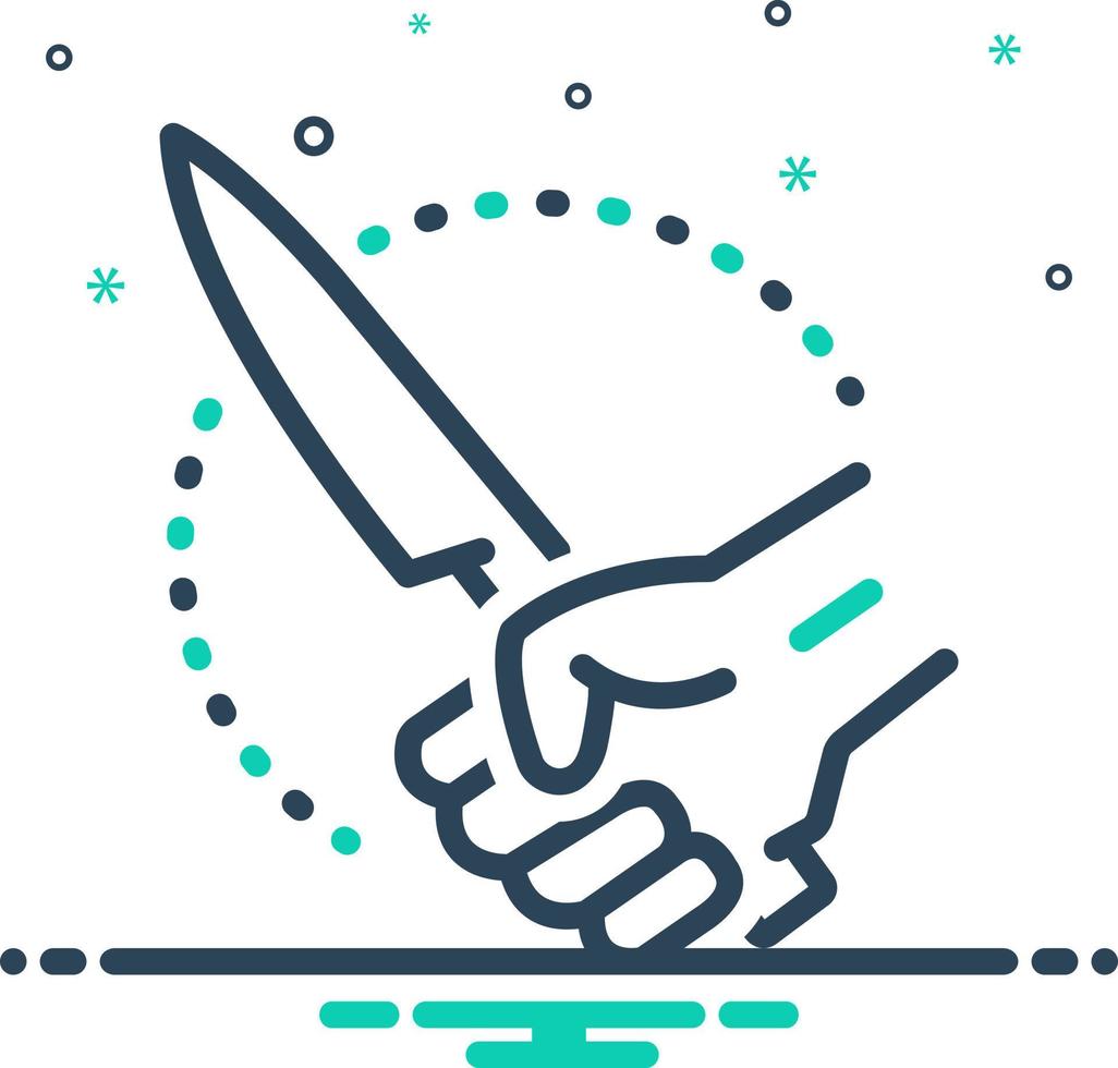 mix icon for threatening vector