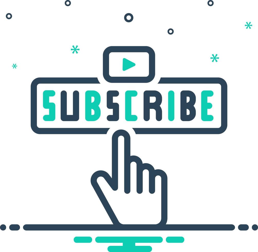 mix icon for subscribe vector