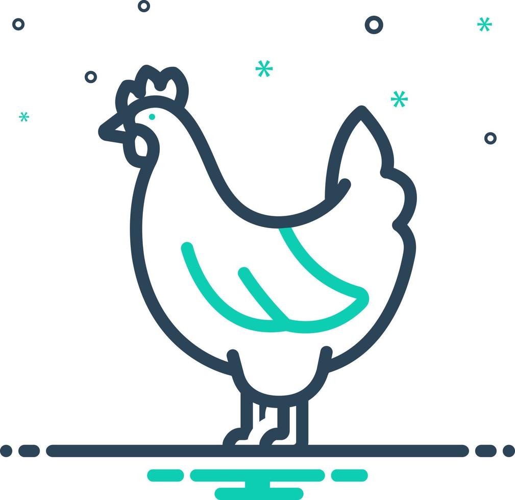 mix icon for poultry vector