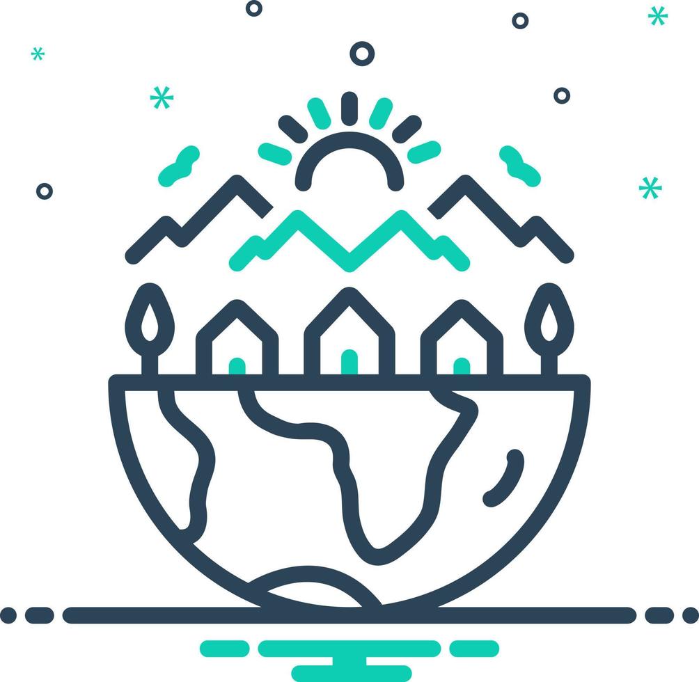 mix icon for geological vector