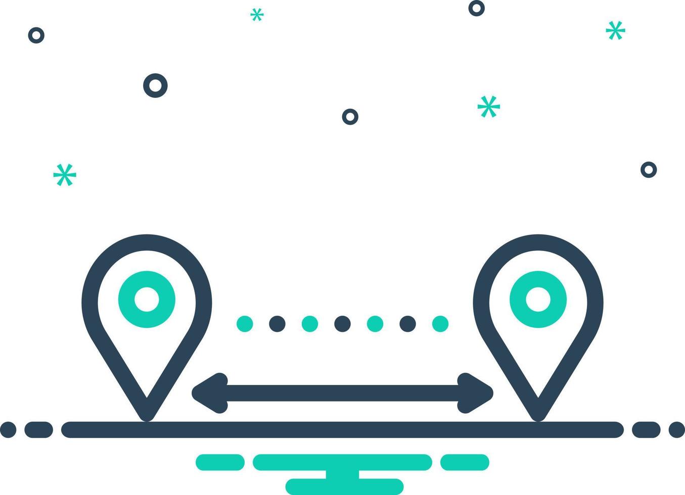 mix icon for distances vector