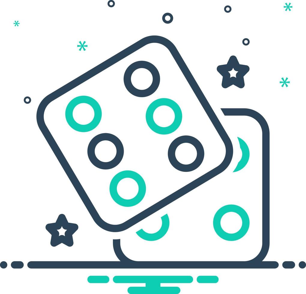 mix icon for dice vector