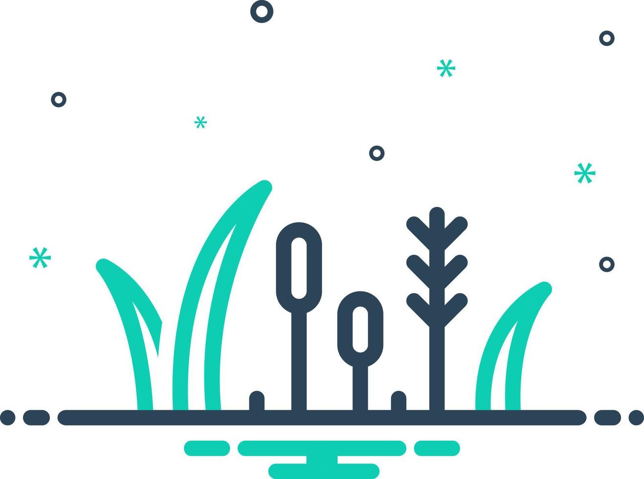 mix icon for grass vector