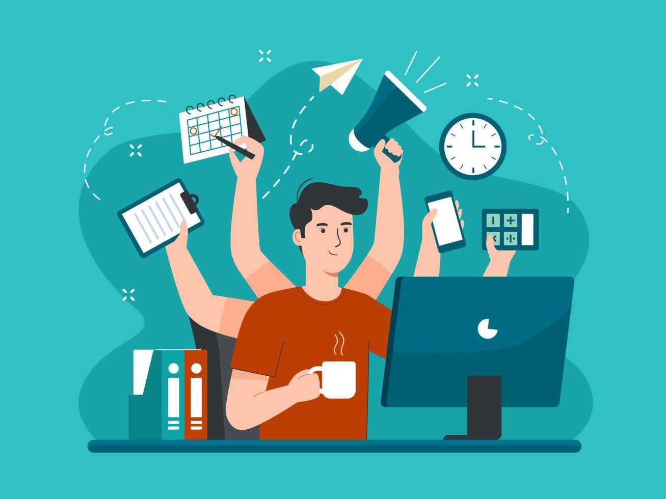 Sign Displaying Too Busy. Concept Meaning No Time To Relax No Idle Time for  Have so Much Work or Things To Do Man Stock Illustration - Illustration of  work, active: 249217317