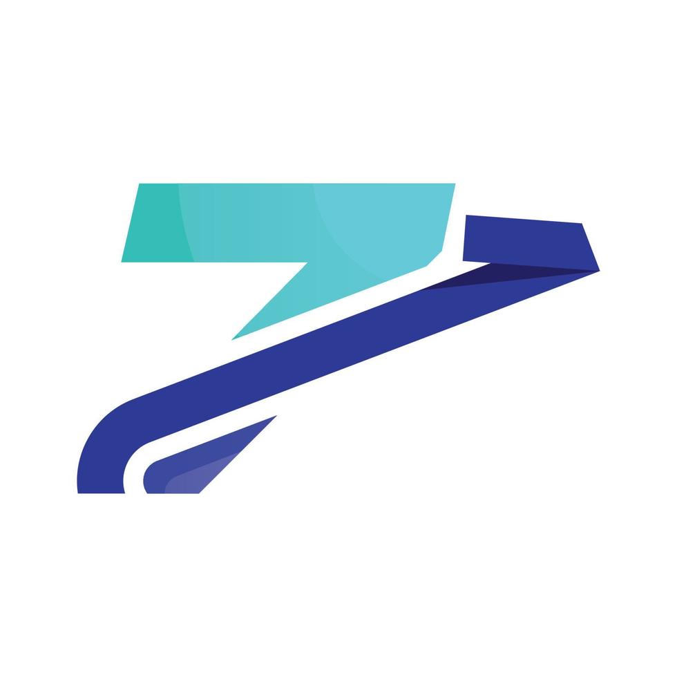 numérico 7 7 inversión logo vector