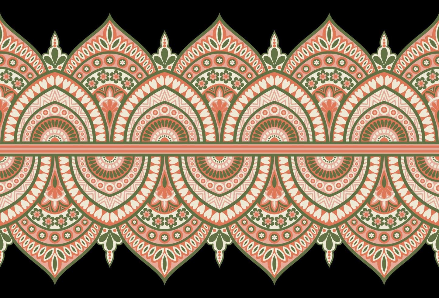 Geometrical and Ethnic Textile neckline design and motif for textile branding Fabric illustration Design for cover, fabric, textile, wrapping paper vector