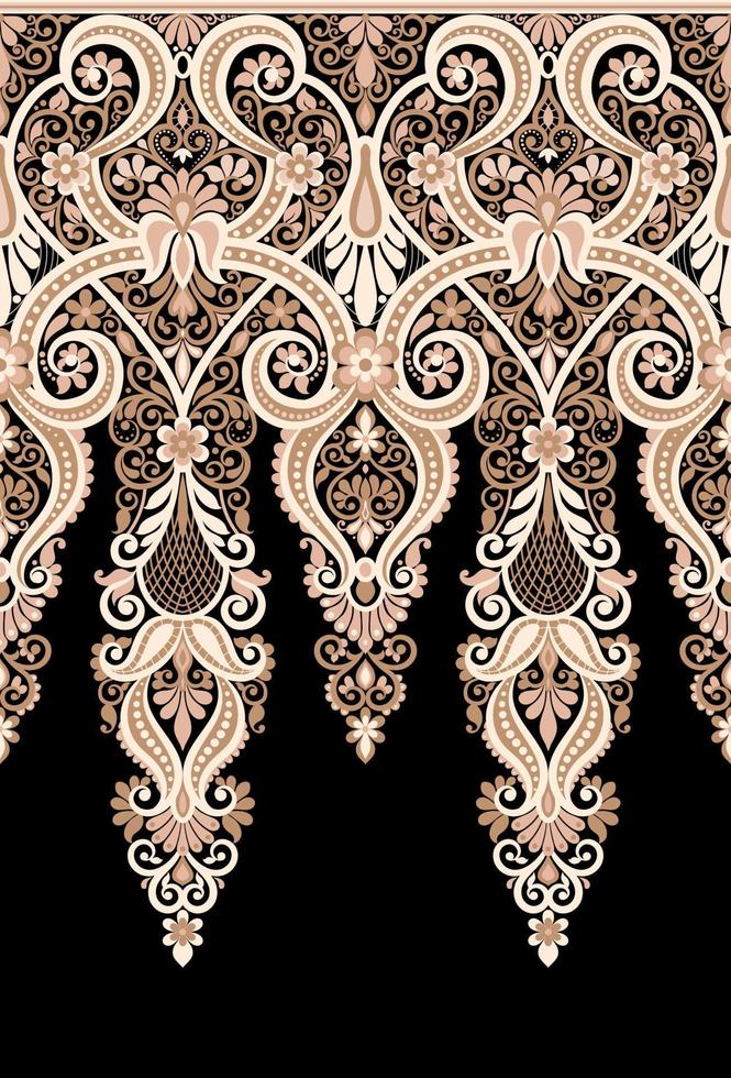 geométrico y étnico textil escote diseño y motivo para textil marca tela ilustración diseño para cubrir, tela, textil, envase papel vector