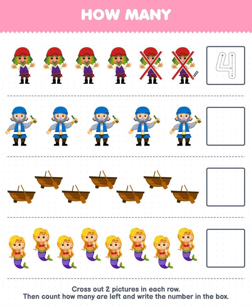 Education game for children count how many cute cartoon boat old man mermaid and write the number in the box printable pirate worksheet 21606542 Vector Art at Vecteezy education-game-for-children-count-how-many-cute-cartoon-boat-old-man-mermaid-and-write-the-number-in-the-box-printable-pirate-worksheet-21606542-vector-art-at-vecteezy