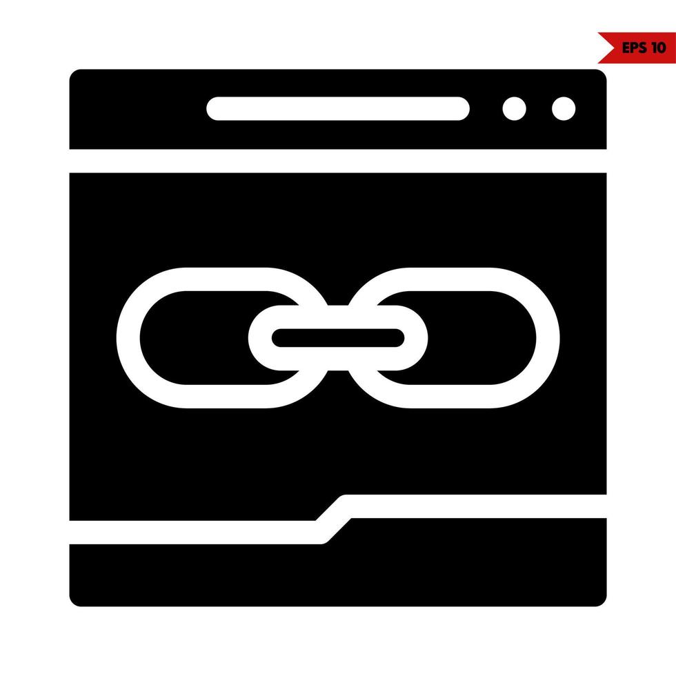 monitor glyph icon vector