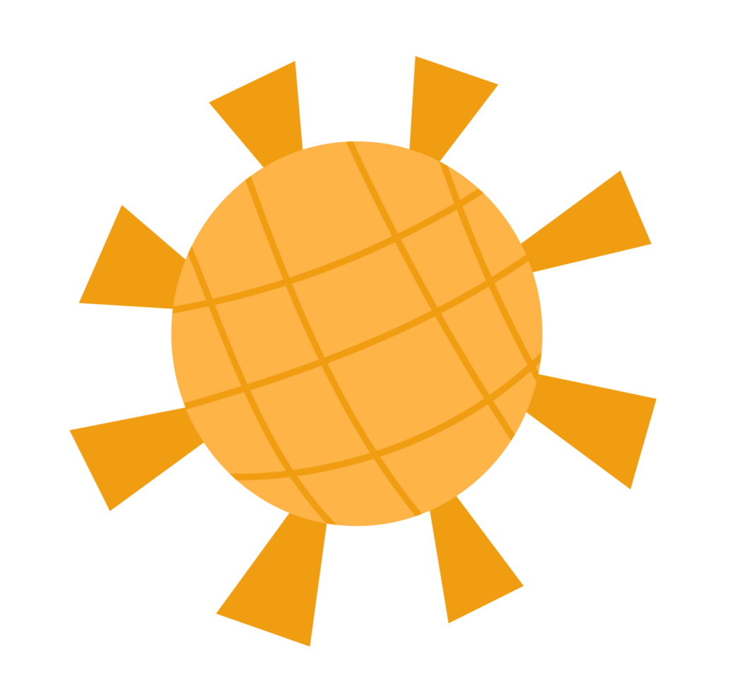 Cute doodle sun png