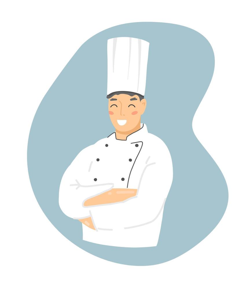 Chef vector illustration. Restaurant kitchen staff design