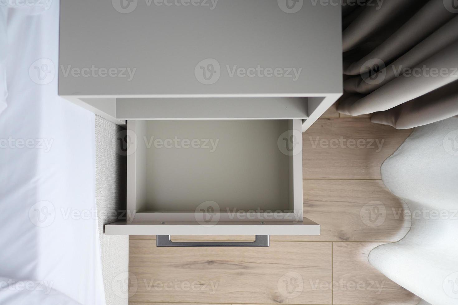 top view of a empty drawer photo