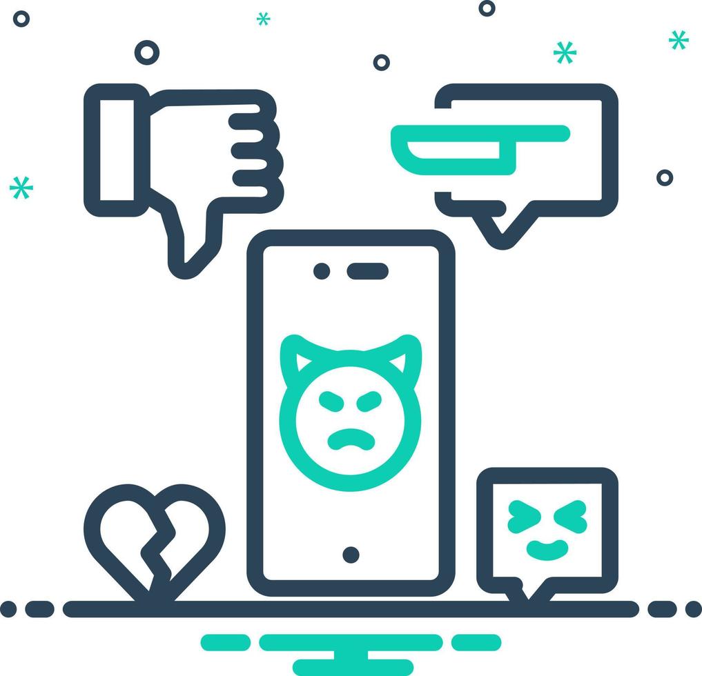 mix icon for hate vector