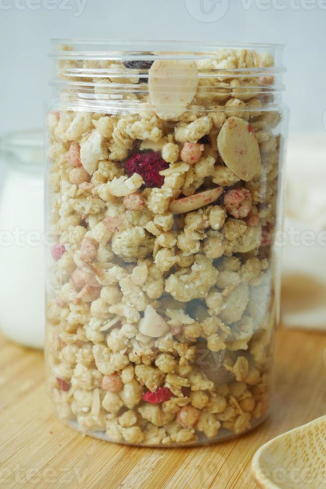 detail shot of granola Musli in a bowl, photo