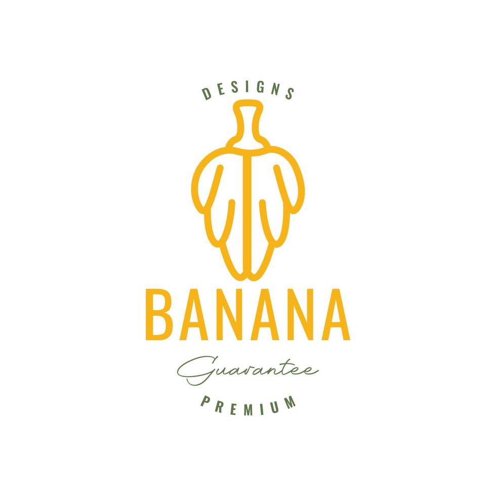 fresh fruit banana flat modern minimal colorful logo design vector