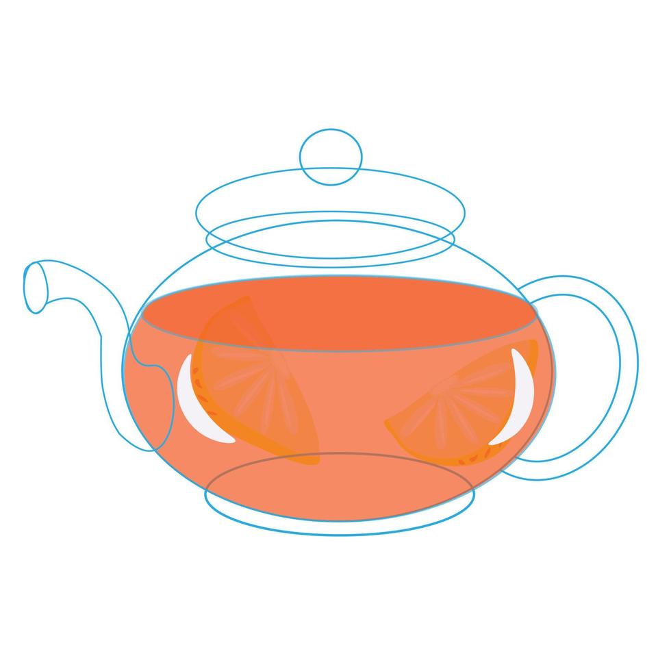 café colocar. té con limón taza y café maceta con azúcar y un cuchara en un platillo. café tienda ilustración bandera póster negocio tarjeta. vector