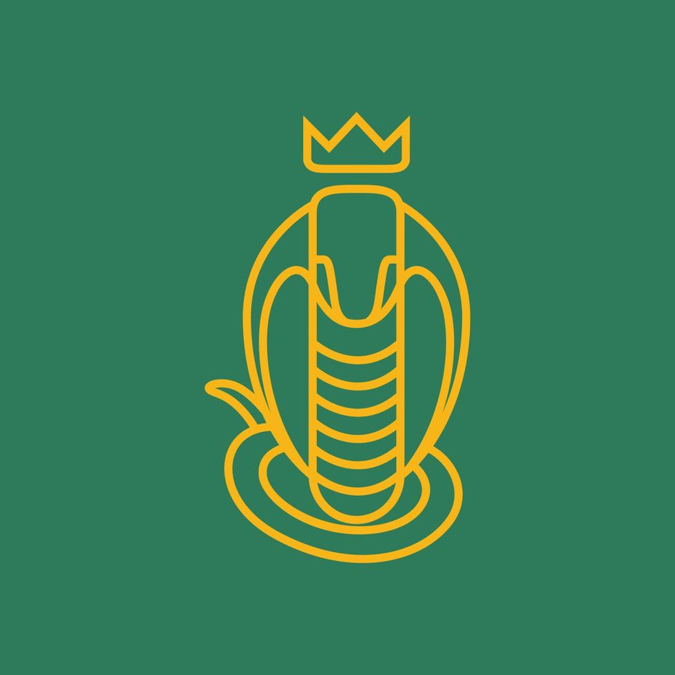 animal reptile snake cobra crown king modern geometric minimal logo design design vector