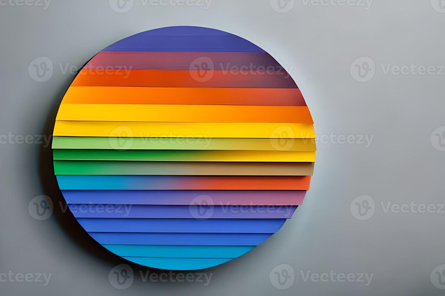 Rainbow colorful paper circle background. Template illustration for design material, element and backdrop. photo