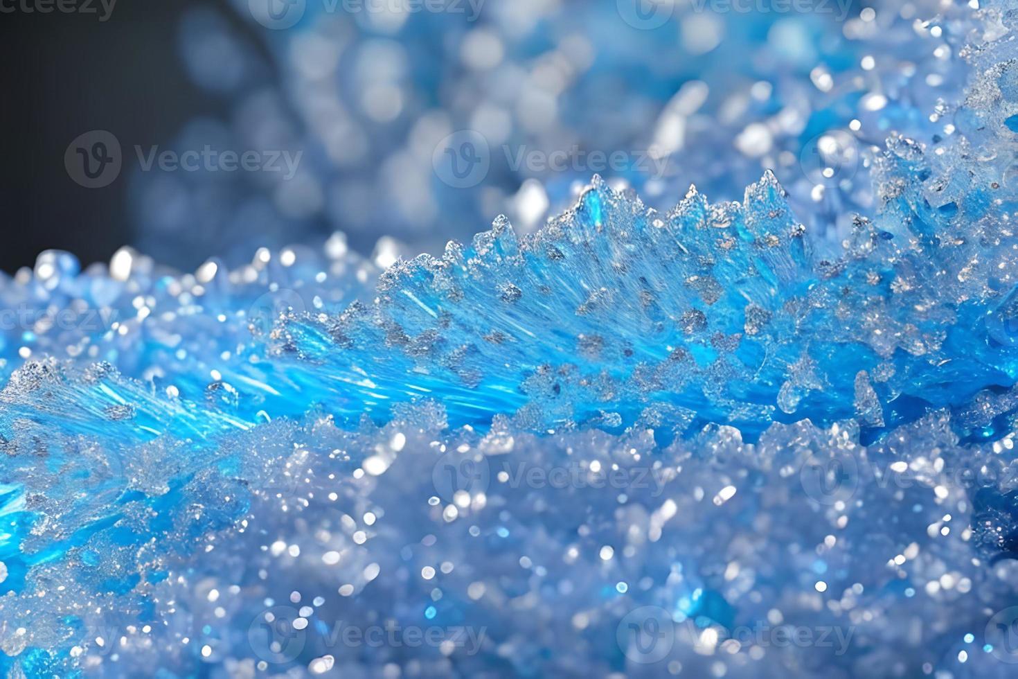 Blue crystal mineral stone. Gems. Mineral crystals in the natural environment. Texture of precious natural stones. photo