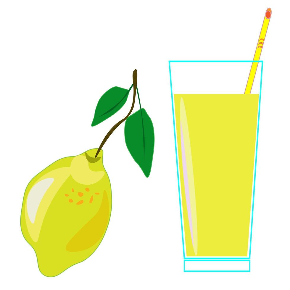 Fresh tropical fruits.A variety of fresh fruits and juices. Vector illustration of the vegetarian menu.