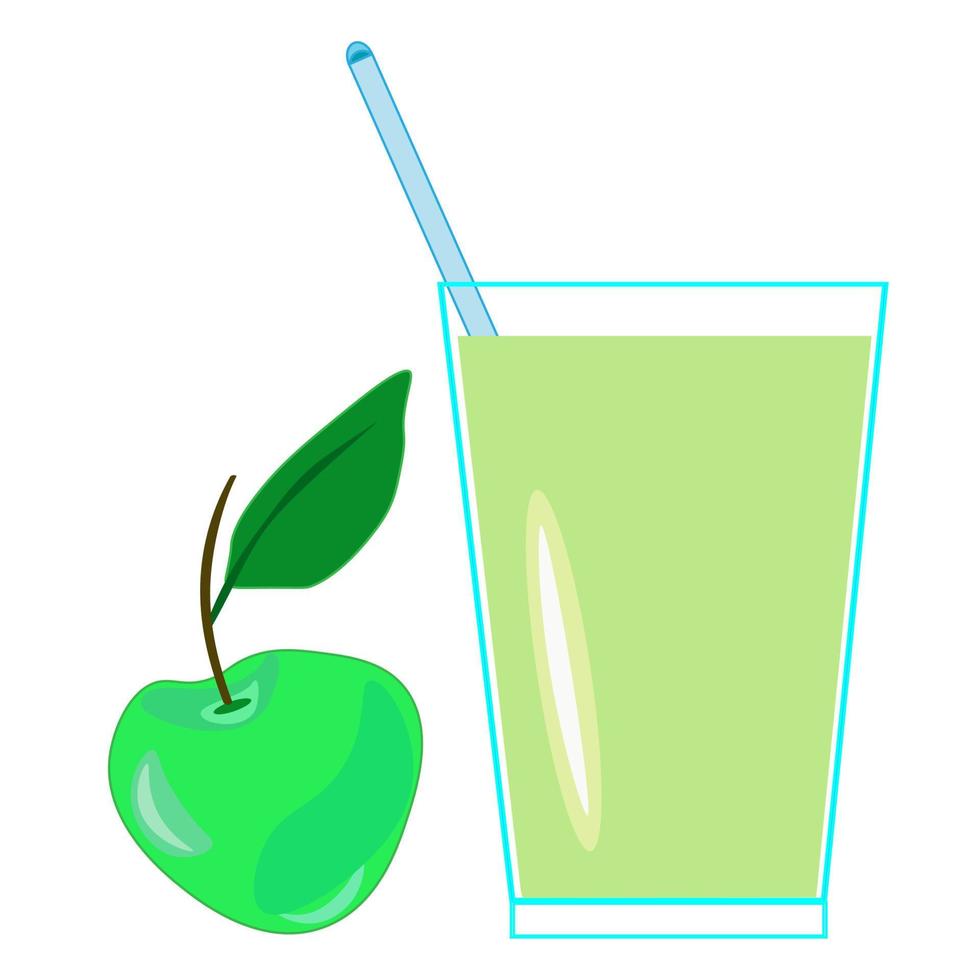 Fresh tropical fruits.A variety of fresh fruits and juices. Vector illustration of the vegetarian menu.