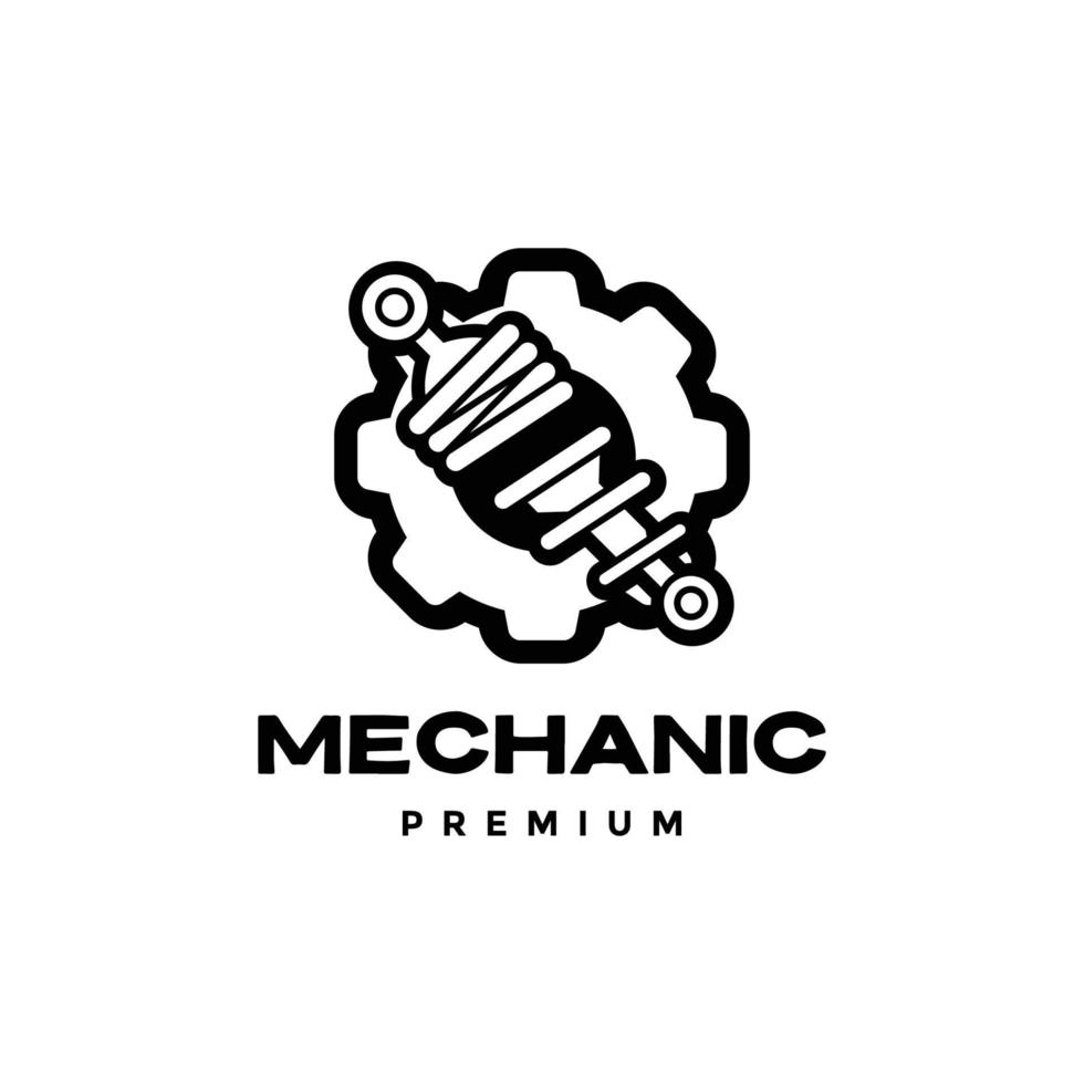 engranaje Servicio rompechoques mecánico garaje automotor moderno logo diseño vector