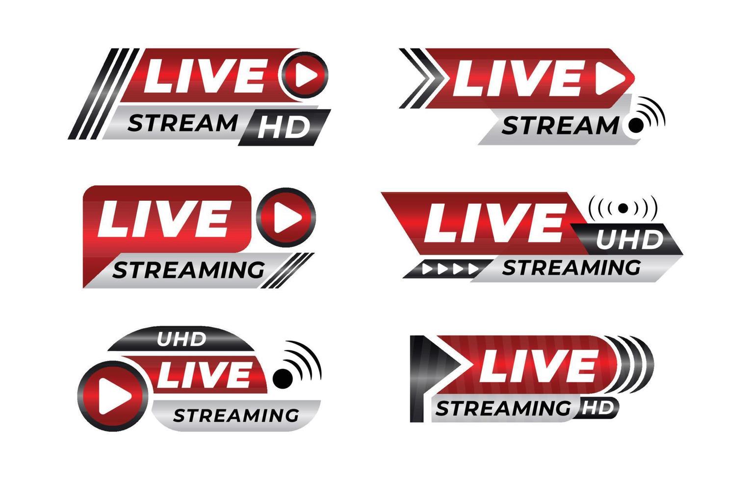 Live Streaming Set vector
