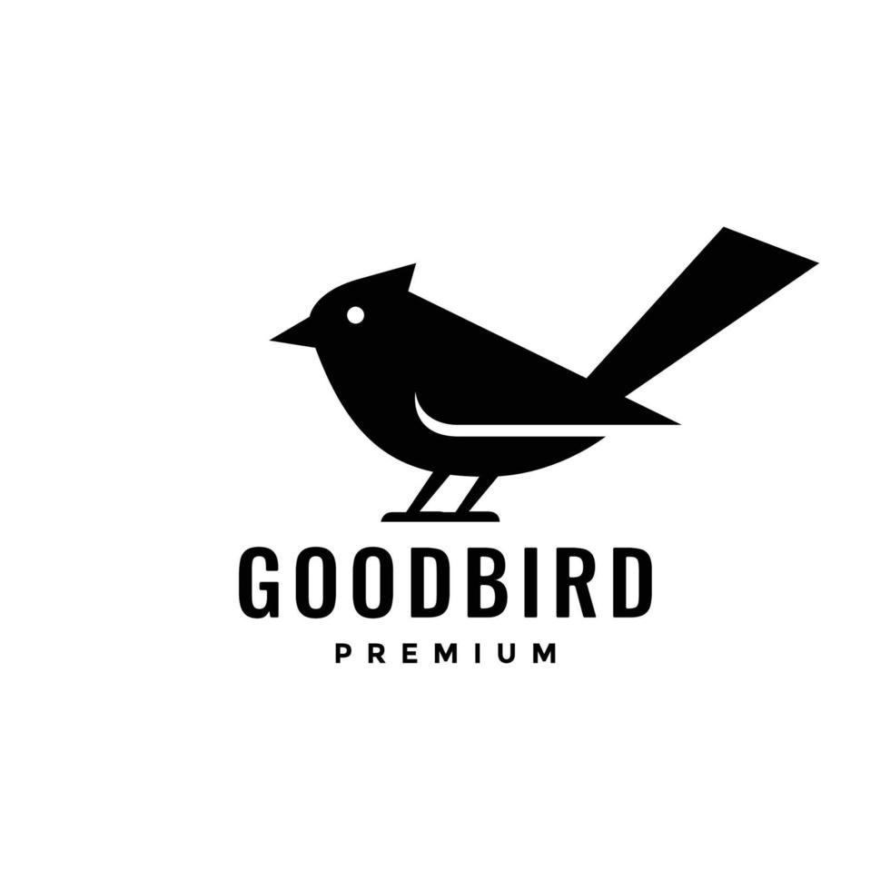 exotic black bird modern shape clean logo design vector