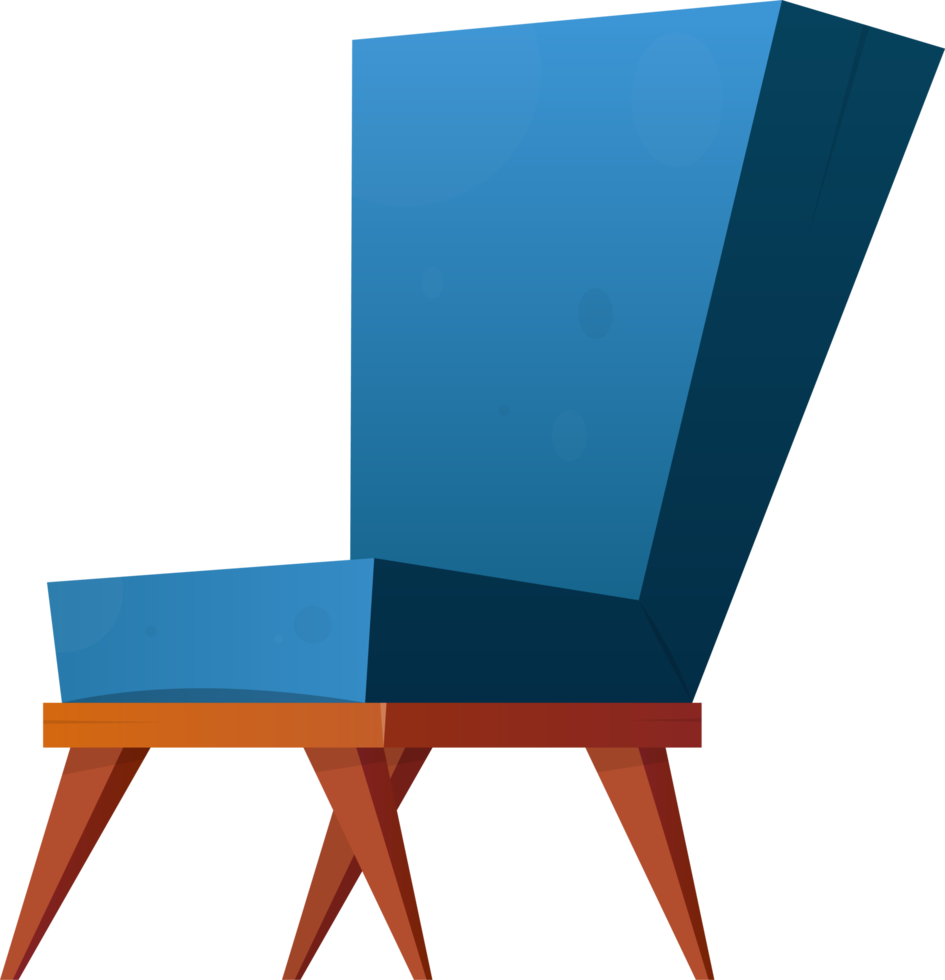 Armchair in cartoon style clip art png