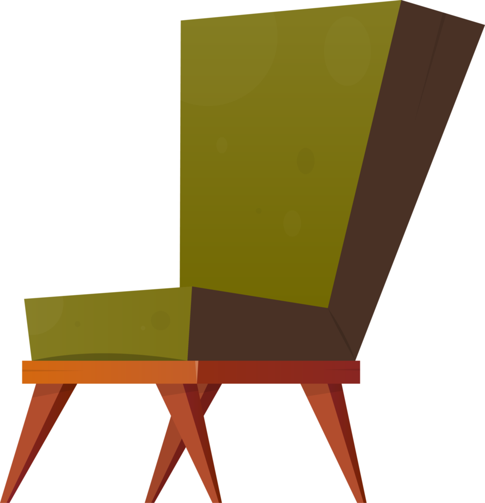 Armchair in cartoon style clip art png