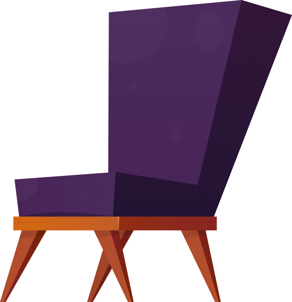 fauteuil dans dessin animé style agrafe art png