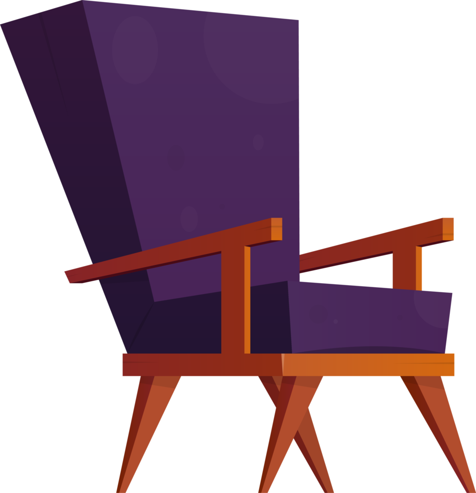 Armchair in cartoon style clip art png