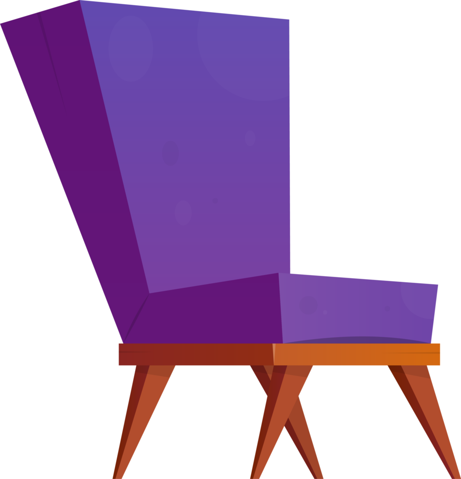 Armchair in cartoon style clip art png