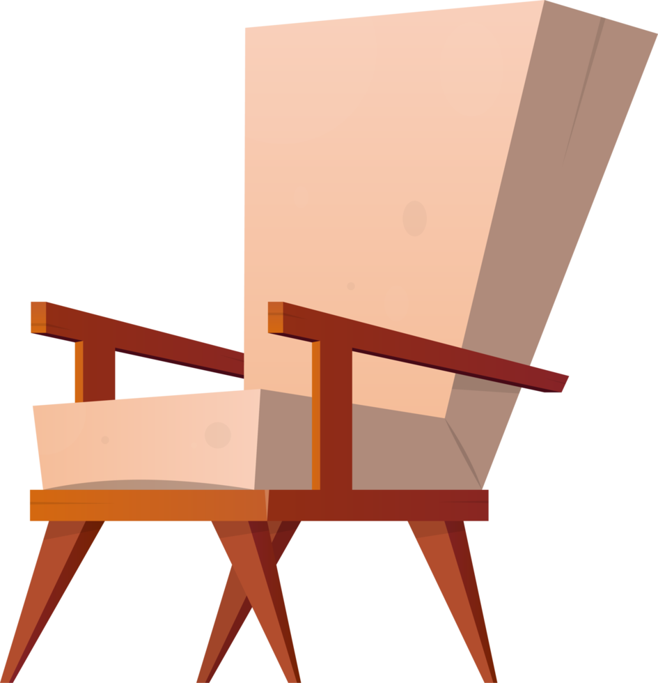 Armchair in cartoon style clip art png