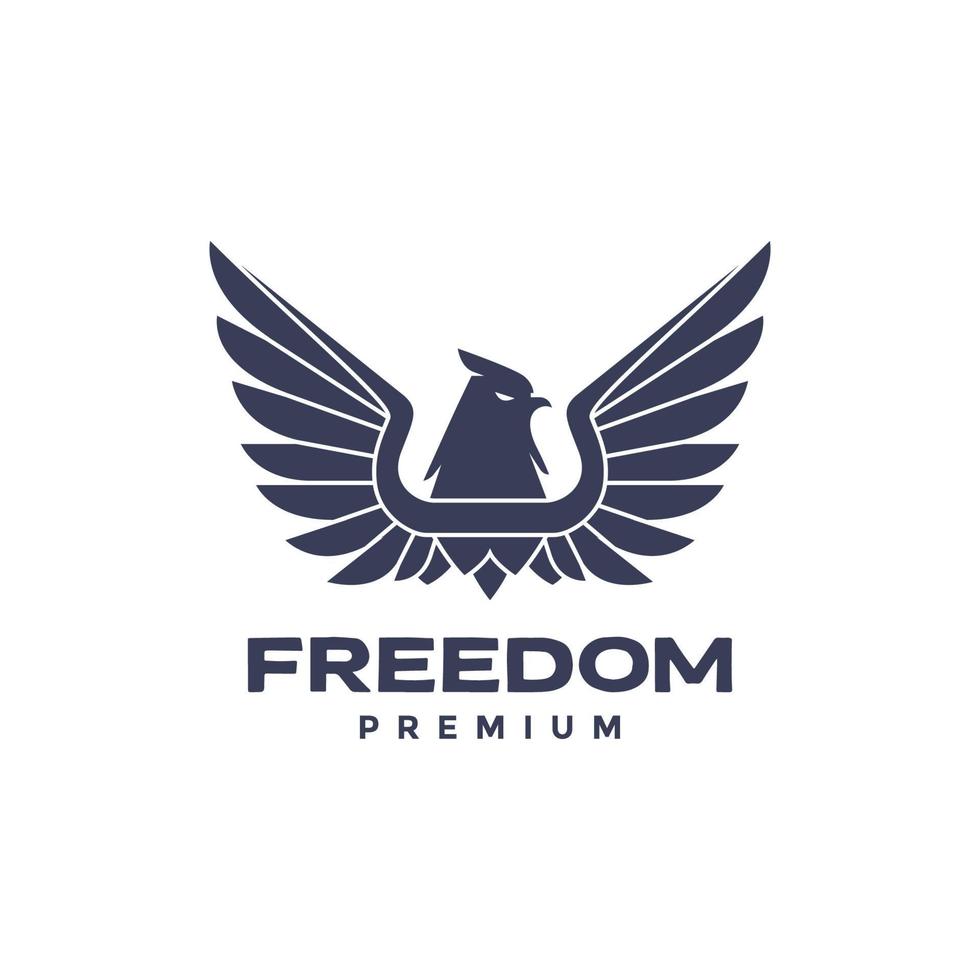 animal bird carnivore eagle wings modern minimal logo design vector