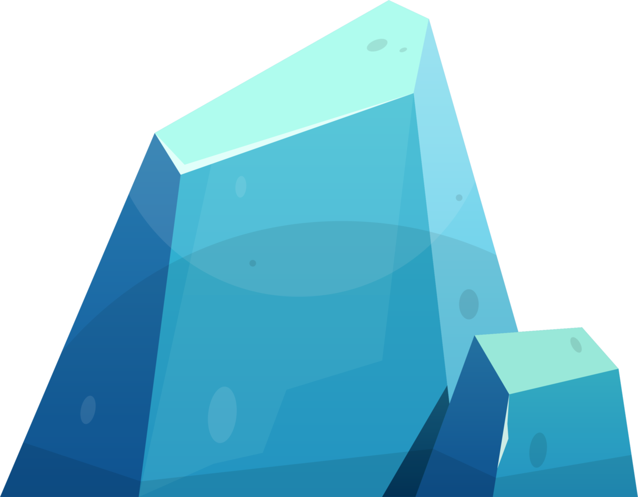 Blue ice crystal in cartoon style 21608667 PNG