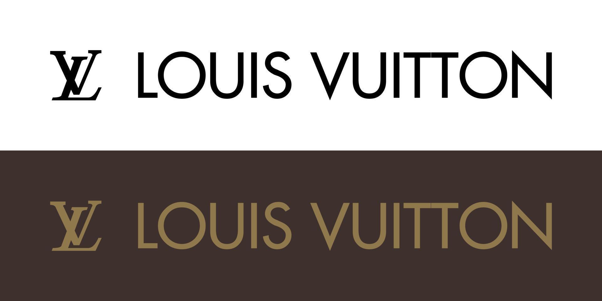 Louis Vuitton Logo - Louis Vuitton Icon with Typeface on White and Brown Background vector