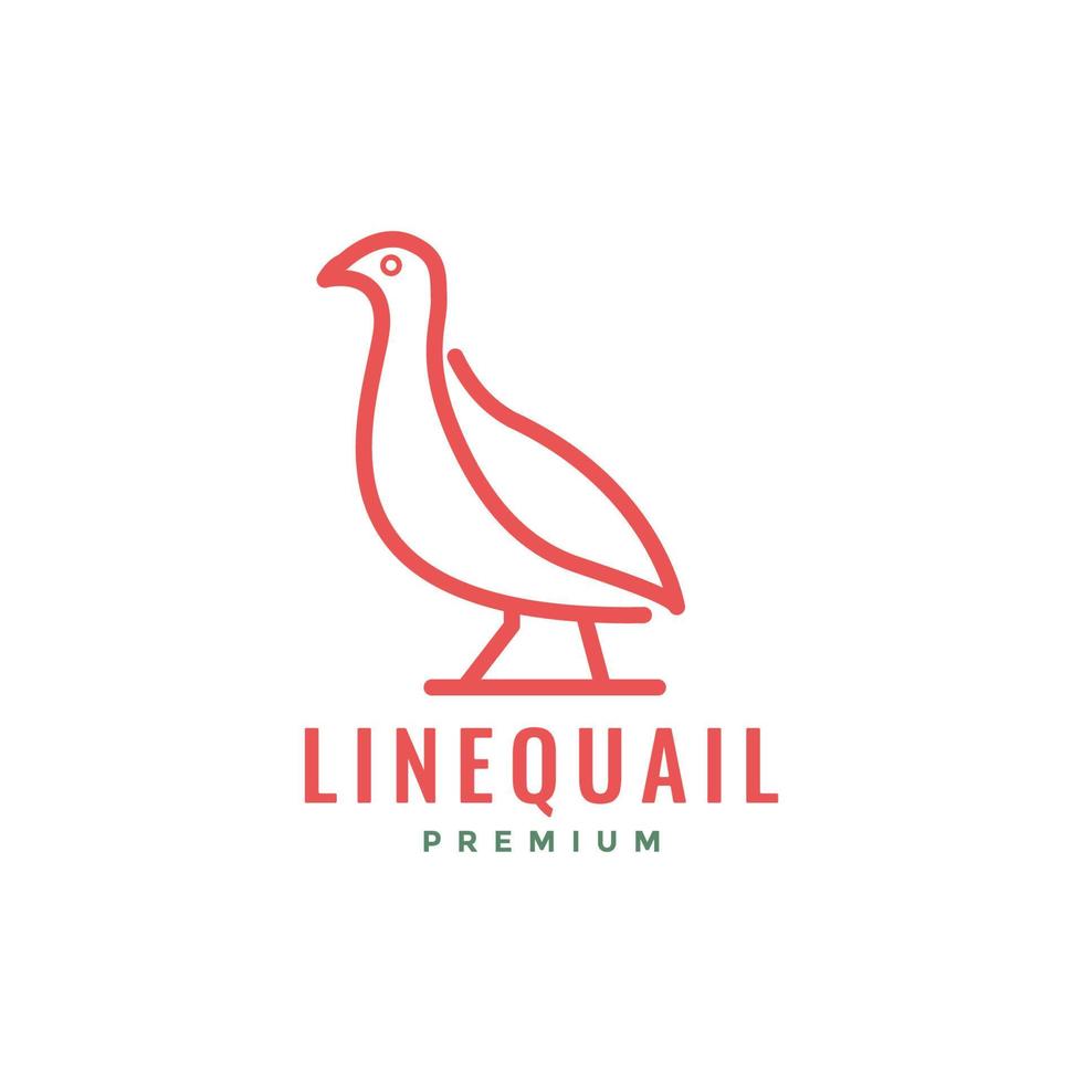 bird little beauty quails line simple logo design vector