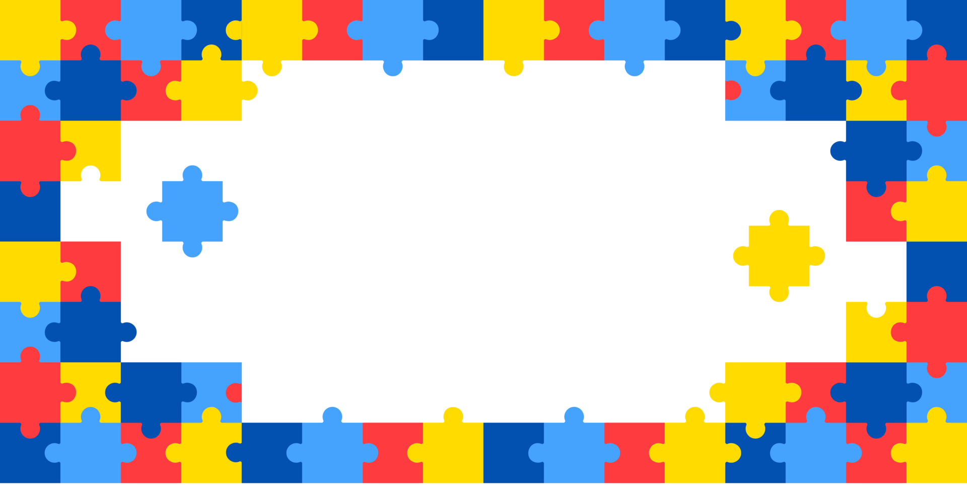 World autism awareness day puzzle frame background template. World autism day colorful puzzle banner. Symbol of autism. autism Health care Medical flat background of April 02 celebration. png