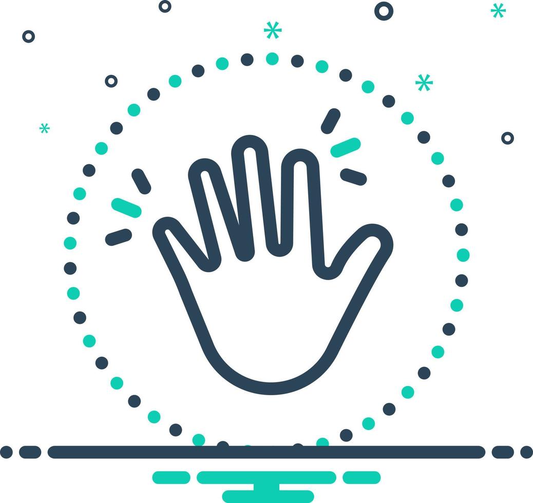 mix icon for bye vector
