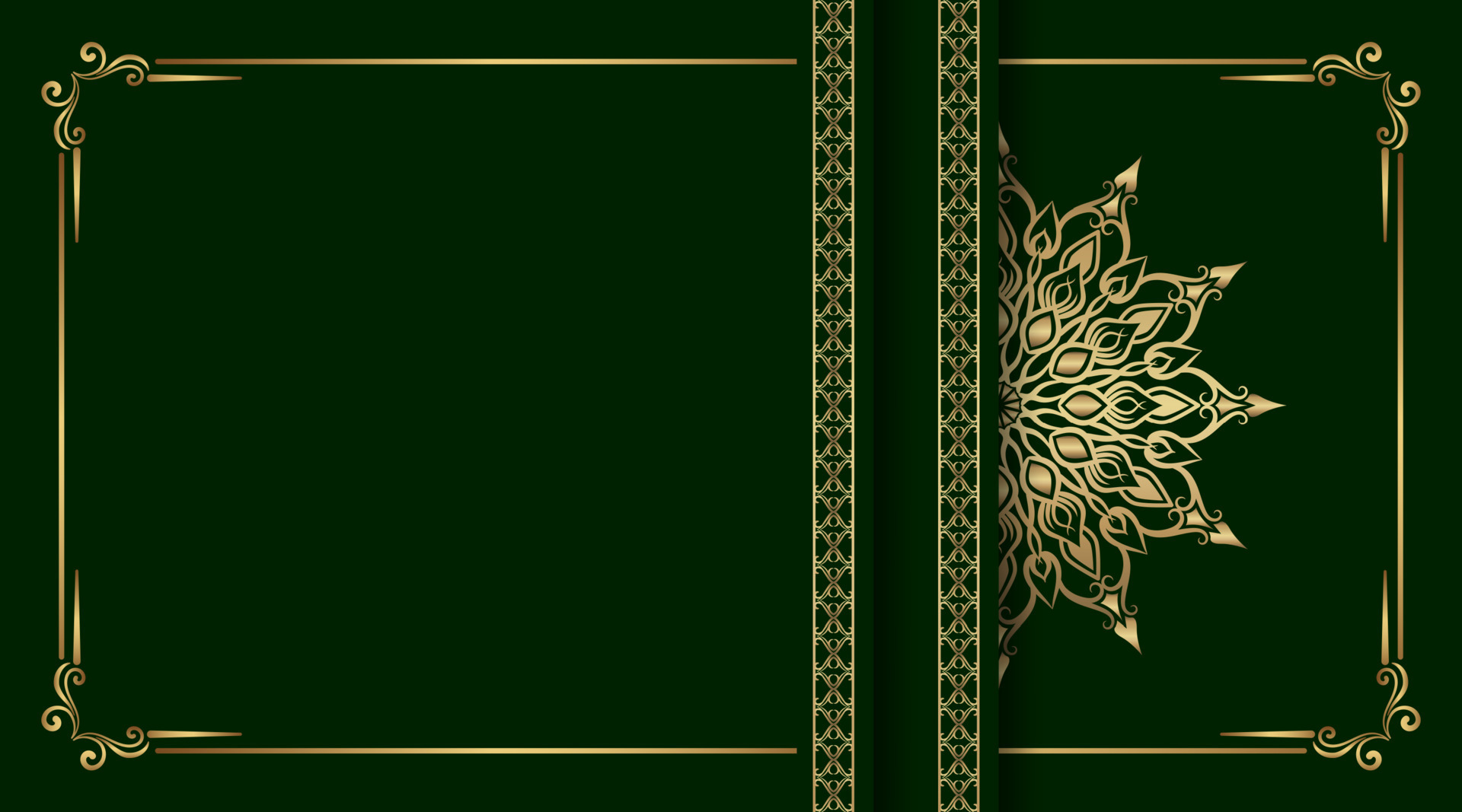 Green luxury background with mandala ornament 21609282 Vector Art at