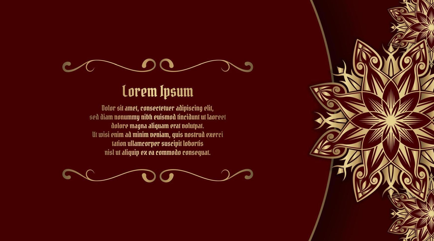 luxury background  with mandala ornament vector