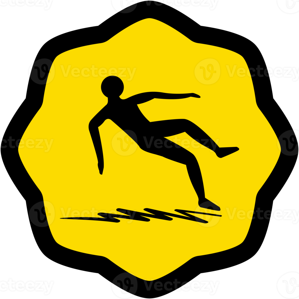 sticker slippery surface warning safety protection sign symbol png