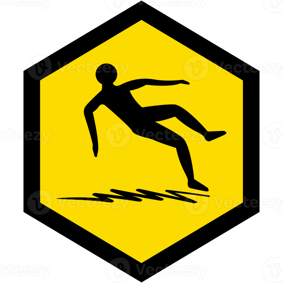 sticker slippery surface warning safety protection sign symbol png